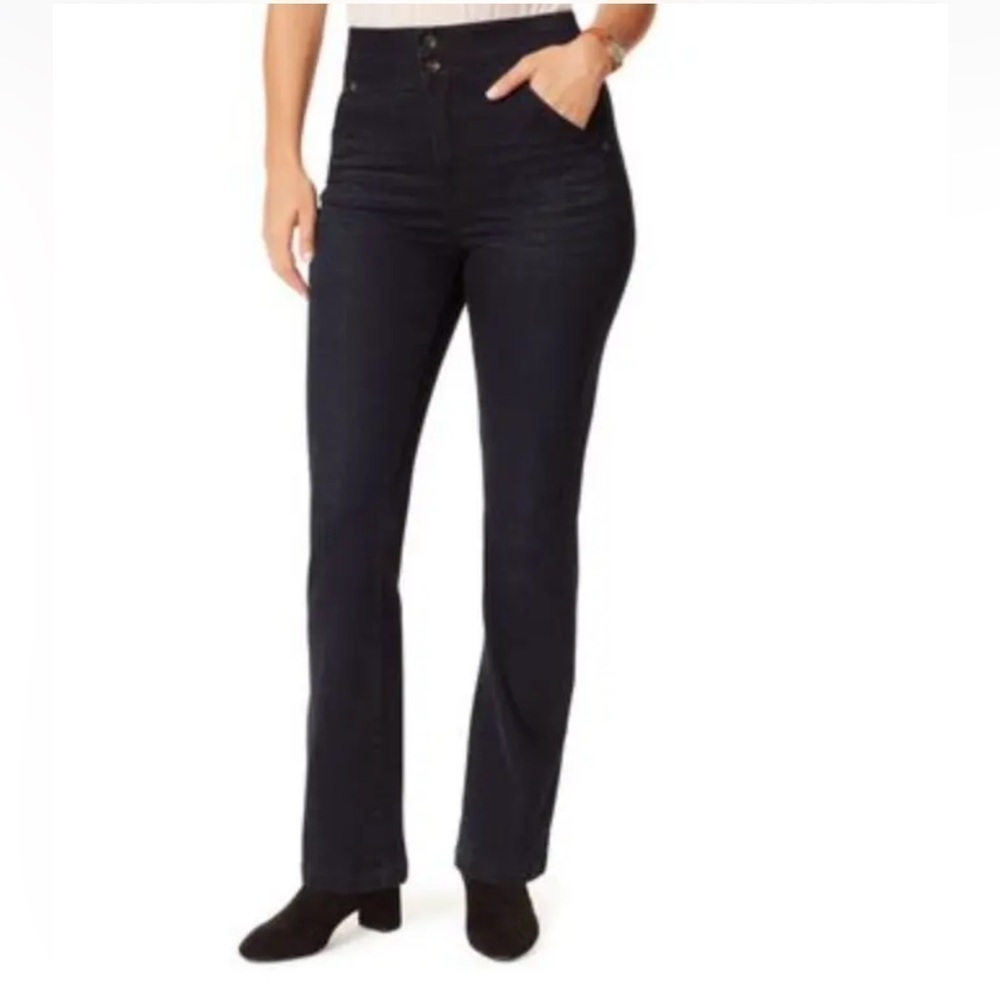 Anne Klein Size 10 High Rise Black Slim Boot Jeans. New With Tags